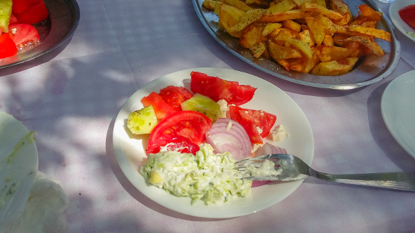 Grecja - Jedzenie w restauracji Osogambros