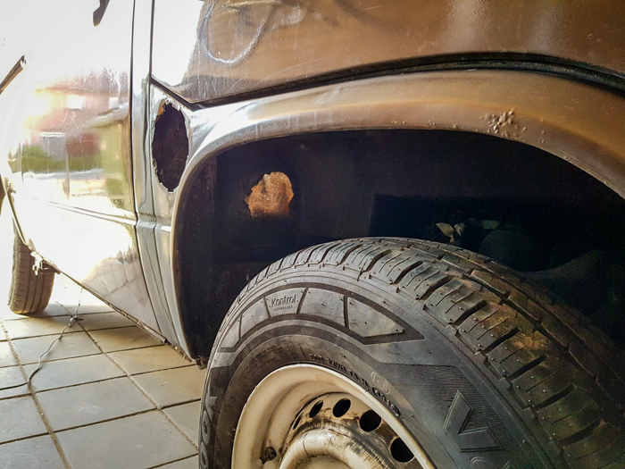 Volkswagen T3 dziura po granacie